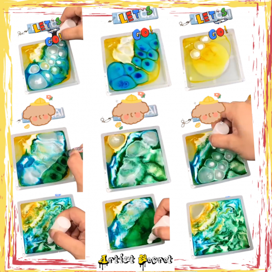 Set 7 Colors Liquid Alcohol ink 15ML